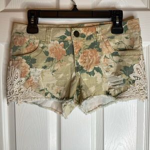 Target Floral Jean Shorts